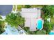 House with pool, viewed from above at 12430 81St Pl, Seminole, FL 33772