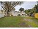 Large backyard with grassy area and partial house view at 12430 81St Pl, Seminole, FL 33772