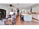 Open floor plan connecting living room and kitchen at 1308 Alhambra Dr, Apollo Beach, FL 33572