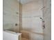 Large walk-in shower with glass enclosure and built-in seat at 1308 Alhambra Dr, Apollo Beach, FL 33572