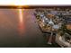 Aerial view of waterfront community at sunset at 1709 Marilyn Ave, Bradenton, FL 34207