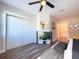 Spacious bedroom with double doors and wood floors at 1709 Marilyn Ave, Bradenton, FL 34207