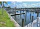 Community boat docks with many boats and slips at 1709 Marilyn Ave, Bradenton, FL 34207