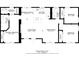 1098 sq ft floor plan including 2 bedrooms, 2 bathrooms, living room, kitchen and dining area at 1709 Marilyn Ave, Bradenton, FL 34207