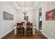 Bright dining room features a charming table with four chairs and decorative wall art at 20716 Amanda Oak Ct, Land O Lakes, FL 34638