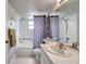 Clean bathroom with shower, tub and vanity at 2292 Austrian Ln # 22, Clearwater, FL 33763