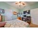 Bedroom with a bed, desk, and closet at 6516 Salt Creek Ave, Apollo Beach, FL 33572