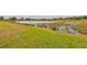 Serene pond view with grassy area and reeds at 6516 Salt Creek Ave, Apollo Beach, FL 33572