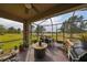 Relaxing screened porch with hot tub and grill at 6516 Salt Creek Ave, Apollo Beach, FL 33572