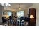 Spacious living room with comfortable seating and a view of the backyard at 1743 Arabian Ln, Palm Harbor, FL 34685