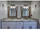 Double vanity bathroom with granite countertop and modern fixtures at 195 Rusk Cir, Spring Hill, FL 34606