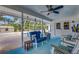 Relaxing screened-in pool patio with seating area at 195 Rusk Cir, Spring Hill, FL 34606