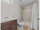 Clean bathroom with a tub, toilet and vanity at 90 S Highland Ave # 102, Tarpon Springs, FL 34689