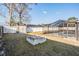 Spacious backyard with shed, fire pit, and pool at 11201 Mercedes St, Spring Hill, FL 34609