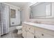 Clean bathroom with updated vanity and shower at 11201 Mercedes St, Spring Hill, FL 34609