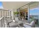 Private balcony with sliding glass doors and city views at 301 1St S St # 1002, St Petersburg, FL 33701