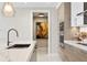 Modern kitchen with marble countertops and a built-in oven at 301 1St S St # 1002, St Petersburg, FL 33701
