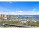 Panoramic view of waterfront, marina, and city skyline at 301 1St S St # 1002, St Petersburg, FL 33701