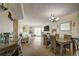 Dining room with table and chairs, open to living room and kitchen at 4516 Seagull Dr # 419, New Port Richey, FL 34652