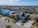 Aerial view of a waterfront home in a residential area at 5614 Seagrass Pl, Apollo Beach, FL 33572