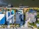 Aerial view of waterfront homes and a neighborhood at 5614 Seagrass Pl, Apollo Beach, FL 33572