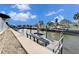 Private boat dock with access to the waterway at 5614 Seagrass Pl, Apollo Beach, FL 33572