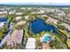 Aerial view of condo community by the lake at 10265 Gandy N Blvd # 1507, St Petersburg, FL 33702