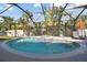 Screened pool and spa with lounge chairs at 1116 Hillandale Reserve Dr, Tampa, FL 33613