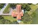 Bird's eye view of a house with a red tile roof at 1571 Oceanview Dr, St Petersburg, FL 33715