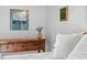 Guest bedroom with wooden furniture and water view at 1571 Oceanview Dr, St Petersburg, FL 33715