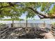 Wooden dock overlooking the water with a view of the mangroves at 1571 Oceanview Dr, St Petersburg, FL 33715