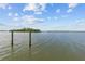 Calm water view with a small island in the background at 1571 Oceanview Dr, St Petersburg, FL 33715