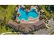 Aerial view of community pool and clubhouse at 18207 Canopy Pl, Lakewood Ranch, FL 34211