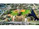 Aerial view of a park with baseball fields and playground at 1922 55Th S St, Gulfport, FL 33707