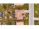 Bird's-eye view of single-story house with surrounding landscape at 2003 Captiva Ct, Sun City Center, FL 33573