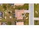 Overhead view of single-story home with yard and landscaping at 2003 Captiva Ct, Sun City Center, FL 33573