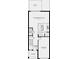 First floor features kitchen, gathering room, garage and half bath at 2123 Hallier Cv, Wesley Chapel, FL 33543