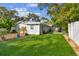 Large backyard with artificial turf and a covered patio at 2126 7Th N Ave, St Petersburg, FL 33713