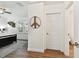 Cozy bedroom with a modern bed frame and en-suite bathroom access at 2126 7Th N Ave, St Petersburg, FL 33713