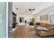 Bright living room featuring a comfortable leather sofa and modern decor at 2126 7Th N Ave, St Petersburg, FL 33713