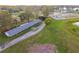 Aerial view of stables and riding arena at 2972 Lake Saxon Dr, Land O Lakes, FL 34639