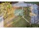 Aerial view of a green basketball court at 2972 Lake Saxon Dr, Land O Lakes, FL 34639