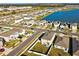 Aerial view of community with lake at 38296 Sonnet Landing Ave, Zephyrhills, FL 33540