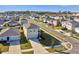 Aerial view of a neighborhood with houses and streets at 38296 Sonnet Landing Ave, Zephyrhills, FL 33540