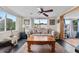 Cozy living room featuring floral sofa and coffee table at 5147 Perennial Dr, Holiday, FL 34690