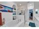 Relaxing bathroom with soaking tub, shower, and double sinks at 5320 Golden Isles Dr, Apollo Beach, FL 33572