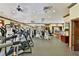 Community gym with various cardio and weight training machines at 5320 Golden Isles Dr, Apollo Beach, FL 33572