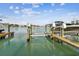 Private boat docks with covered slips and water access at 9825 Harrell Ave # 202, Treasure Island, FL 33706