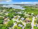 Aerial view highlighting the property's waterfront location and neighborhood context at 13956 75Th Ave, Seminole, FL 33776