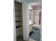 Bathroom with a shower/tub combo, vanity and linen closet at 1405 Langley Dr # 97, Sun City Center, FL 33573